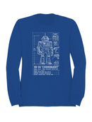 XR-55 "Cosmobuddy" Blueprint Design Men's Sweatshirt