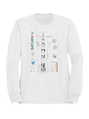 Saturn V Rocket Blueprint Design Men's Sweatshirt