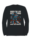 Smash Problems Robot Motivation Women's Sweatshirt