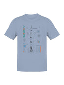 Saturn V Rocket Blueprint Design Men's T-shirt