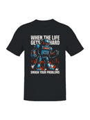 Smash Problems Robot Motivation Men's T-shirt