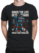 Smash Problems Robot Motivation Men's T-shirt