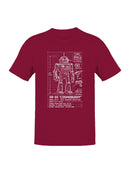 XR-55 "Cosmobuddy" Blueprint Design Men's T-shirt