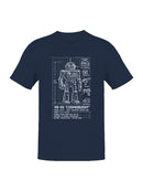 XR-55 "Cosmobuddy" Blueprint Design Men's T-shirt