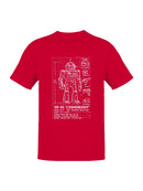 XR-55 "Cosmobuddy" Blueprint Design Men's T-shirt