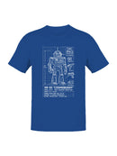 XR-55 "Cosmobuddy" Blueprint Design Men's T-shirt