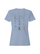 Saturn V Rocket Blueprint Design Women's T-shirt