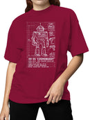 XR-55 "Cosmobuddy" Blueprint Design Women's T-shirt