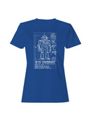 XR-55 "Cosmobuddy" Blueprint Design Women's T-shirt