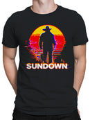 Bold Western Sundown Graphic Men's T-shirt