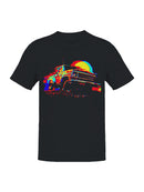 Retro Neon Truck Sunset Art Men's T-shirt