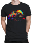 Retro Neon Truck Sunset Art Men's T-shirt