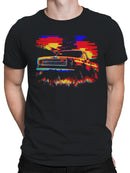 Retro Truck Vibrant Sunset Art Men's T-shirt