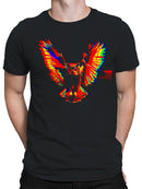 Vibrant Neon Owl Artwork Men's T-shirt