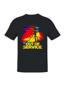 Distorted Powerlines Glitch Art Men's T-shirt