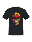 Tropical Neon Skull Reflection Men's T-shirt