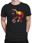 Vibrant Glitch Horse Illustration Men's T-shirt