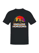 Endless Horizons Glitch Art Men's T-shirt