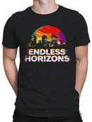 Endless Horizons Glitch Art Men's T-shirt