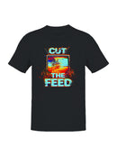 Glitch Art "Cut the Feed" Vintage Men's T-shirt