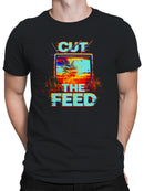 Glitch Art "Cut the Feed" Vintage Men's T-shirt