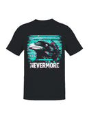 Glitch Art Raven Nevermore Design Men's T-shirt