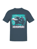 Glitch Art Raven Nevermore Design Men's T-shirt