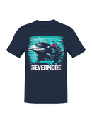 Glitch Art Raven Nevermore Design Men's T-shirt