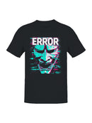 Glitch Art Mask with Error Text Men's T-shirt