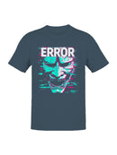 Glitch Art Mask with Error Text Men's T-shirt