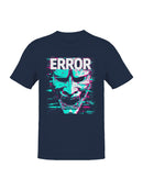 Glitch Art Mask with Error Text Men's T-shirt