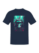 Glitch Samurai Skull Design Men's T-shirt