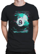 Glitched Neon 8-Ball Art Men's T-shirt