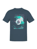 Glitched Neon 8-Ball Art Men's T-shirt