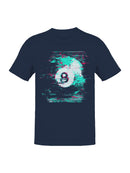 Glitched Neon 8-Ball Art Men's T-shirt
