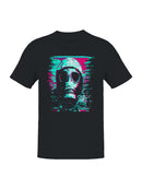 Glitch Art Gas Mask Design Men's T-shirt