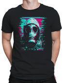 Glitch Art Gas Mask Design Men's T-shirt