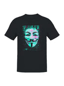 Hacktivist Anonymous Glitch Art Men's T-shirt