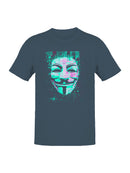 Hacktivist Anonymous Glitch Art Men's T-shirt