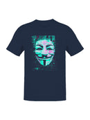 Hacktivist Anonymous Glitch Art Men's T-shirt
