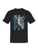 Glitch Art Ribcage Design Men's T-shirt