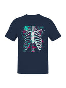 Glitch Art Ribcage Design Men's T-shirt