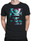 Samurai Glitch Art Cyberpunk Men's T-shirt