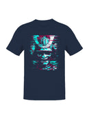 Samurai Glitch Art Cyberpunk Men's T-shirt