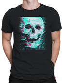 Glitch Skull Cyberpunk Art Men's T-shirt