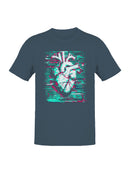 Glitch Heart Digital Art Men's T-shirt