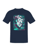 Glitch Heart Digital Art Men's T-shirt