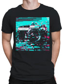 Vintage Camera Glitch Art Men's T-shirt