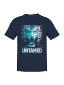 Fierce Glitch Tiger Art - "Untamed Men's T-shirt