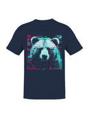 Glitch Art Bear Design Men's T-shirt